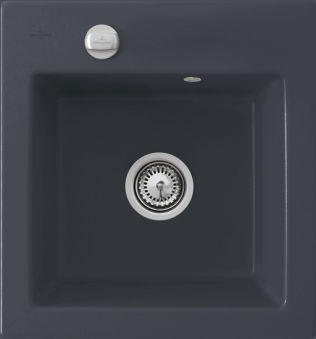 Subway Graphite - Cuve &agrave; encastrer Villeroy & Boch 1 bac coloris Graphite