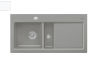 Miniature Subway Flat Snow white - Evier &agrave; fleur Villeroy & Boch 1 bac, 1 vide-sauce, 1 &eacute;gouttoir coloris Snow White n°0