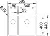 Miniature EVIER BLANCO CLARON 340/180 U GC DTE INFINO n°4