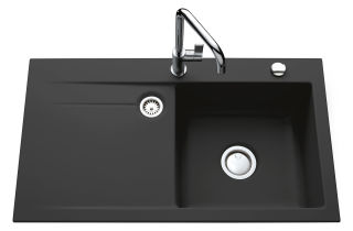 Élégance Gris anthracite - Evier à encastrer Luisina 1 bac, 1 égouttoir coloris Gris Anthracite