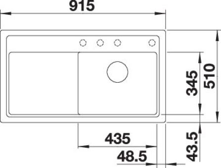 EVIER BLANCO ZENAR 5S SG TARTUFO EG SANS ACCESSOIRES AUTO INF