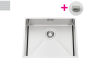 Vibrato Inox nid d'abeille - Cuve sous-plan Luisina 1 grand bac coloris Inox Nid d'abeille, vidage rond satiné