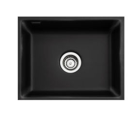 Rubato Nero (brillant) - Cuve sous-plan rectangulaire Luisina 1 grand bac coloris Nero