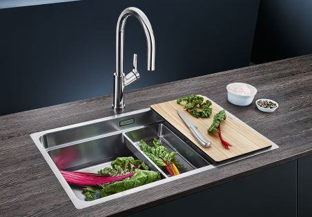 EVIER BLANCO ETAGON 700-IF INOX MANU&SIPHON