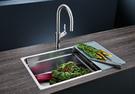 EVIER BLANCO ETAGON 700-IF INOX MANU&SIPHON