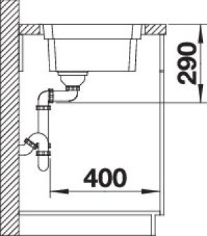 EVIER BLANCO ETAGON 700-IF INOX MANU&SIPHON