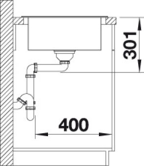 EVIER BLANCO ELON XL 8S SG TARTUFO INF MANU&SIPHON