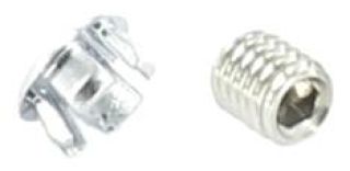 Vis 2,5 mm + cache finish acier inoxydable NF