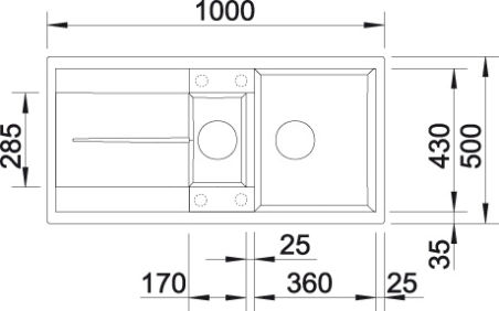 EVIER BLANCO METRA 6S SGP NOIR MANU&SIPHON