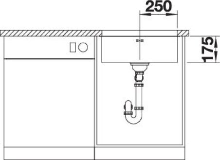 EVIER BLANCO SUPRA 500-U INOX MANUEL