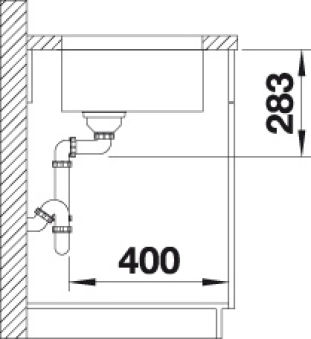 EVIER BLANCO SUPRA 500-U INOX MANUEL