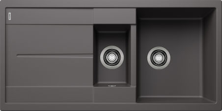 EVIER BLANCO METRA 6S SG GRIS ROCHER SIPHON