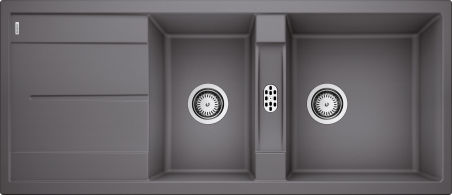 EVIER BLANCO METRA 8S SG GRIS ROCHER &SIPHON