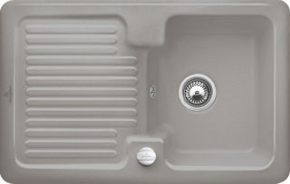 Condor Fossil - Evier &agrave; encastrer Villeroy & Boch 1 bac, 1 &eacute;gouttoir coloris Fossil
